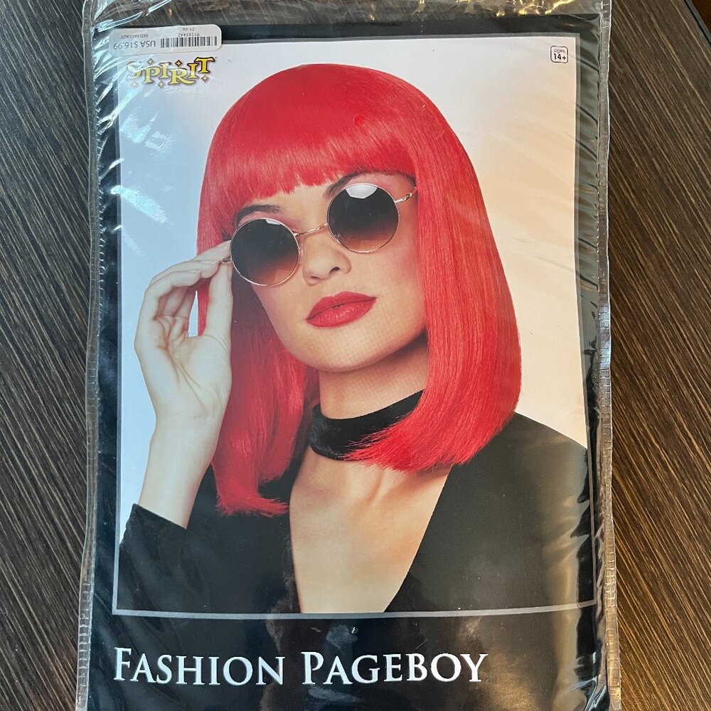 Red Wig-Fashion Pageboy from Spirit Halloween-only used once